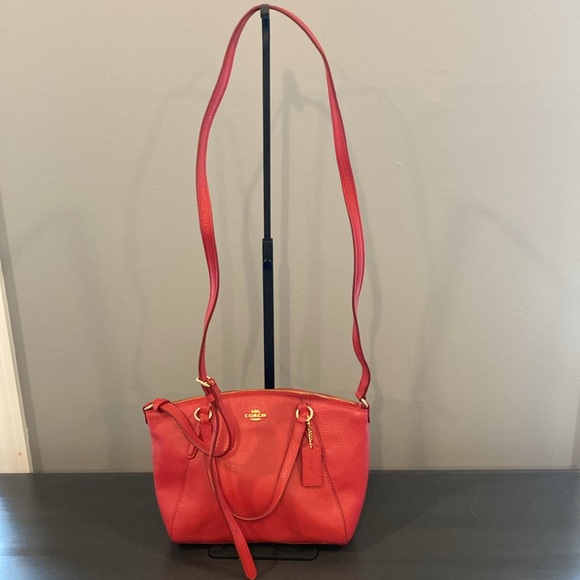 Coach Red Leather Women's Crossbody Bag and Dust Bag - Picture 2 of 8